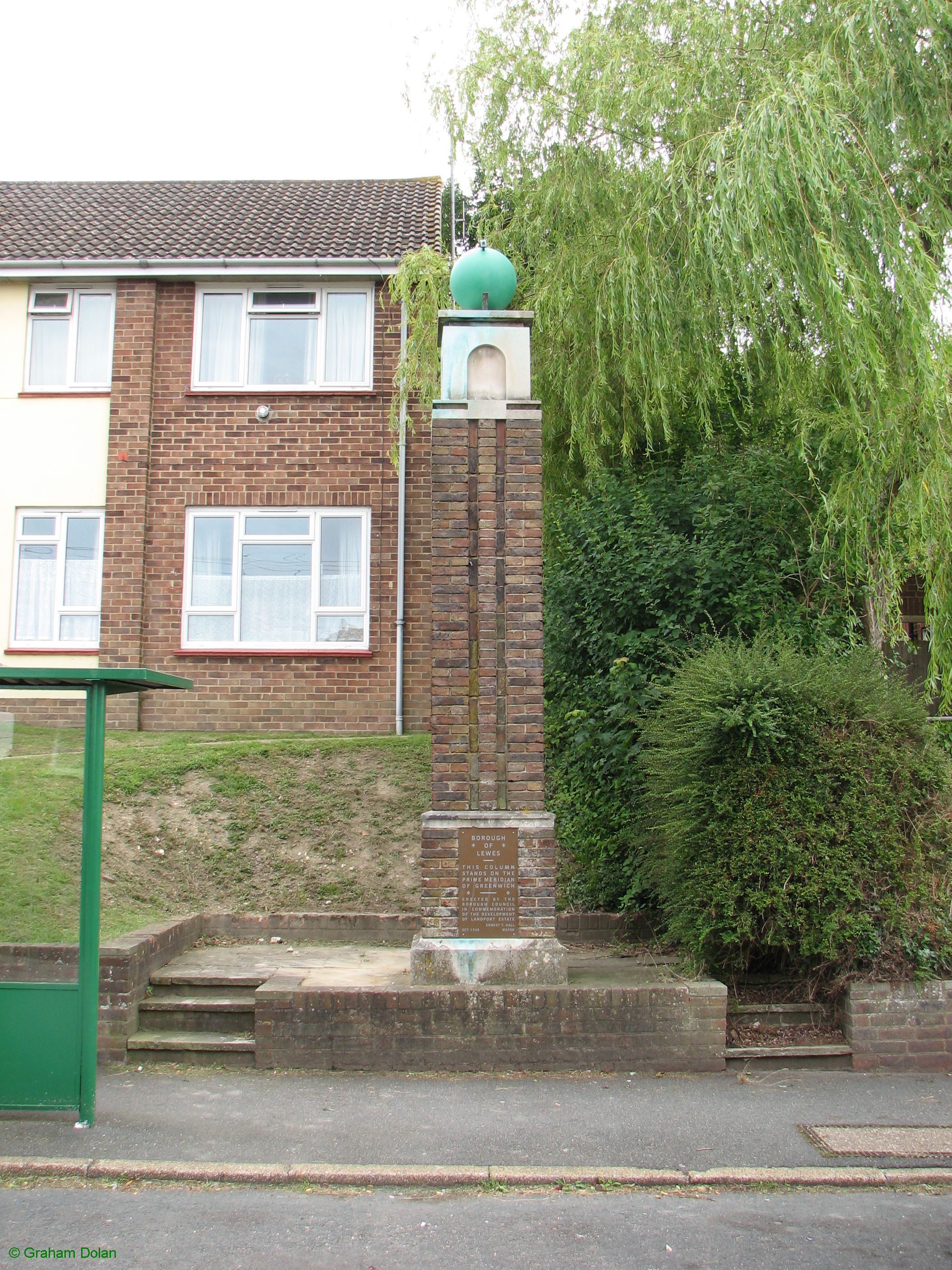 Greenwich Meridian Marker; England; East Sussex; Lewes